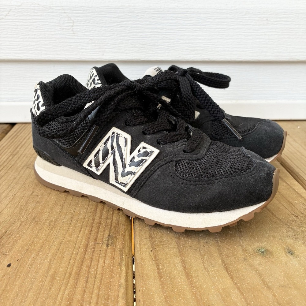 New Balance 574 V1 Animal Print Black White Sneakers Shoes Toddler 11C